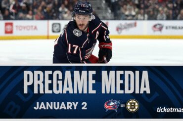 Blue Jackets HC Pascal Vincent Previews Showdown with Boston Bruins | Pregame Media (1/2/24)