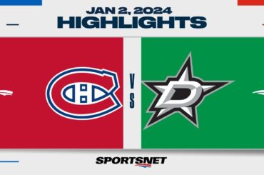 NHL Highlights | Canadiens vs. Stars - January 2, 2024