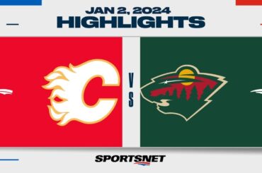 NHL Highlights | Flames vs. Wild - January 2, 2024