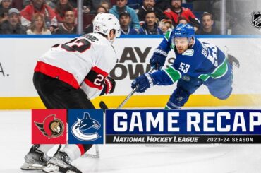 Senators @ Canucks 1/2 | NHL Highlights 2024