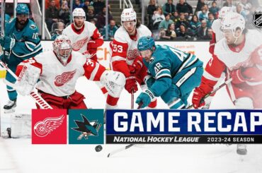 Red Wings @ Sharks 1/2 | NHL Highlights 2024