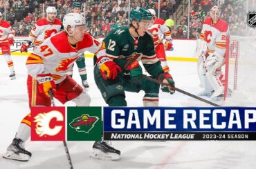 Flames @ Wild 1/2 | NHL Highlights 2024