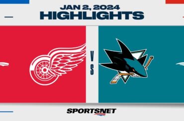 NHL Highlights | Red Wings vs. Sharks - January 2, 2024