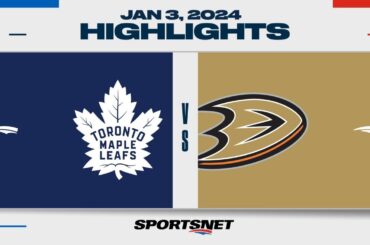 NHL Highlights | Maple Leafs vs. Ducks - January 3, 2023