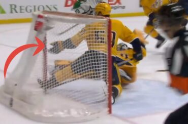 Roman Josi Makes Unbelievable Save With Hand