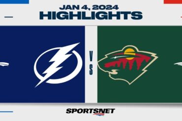 NHL Highlights | Lightning vs. Wild - January 4, 2024