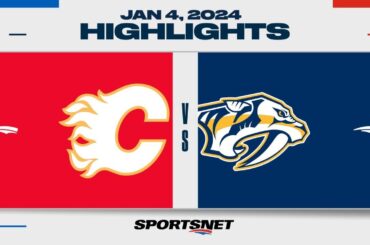 NHL Highlights | Flames vs. Predators - January 4, 2024