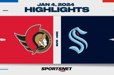 NHL Highlights | Senators vs. Kraken - January 4, 2023