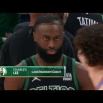 Jaylen Brown was staring down Josh Giddey 💀👀