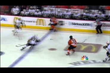 Claude Giroux Big Hit on Sidney Crosby (Pens/Flyers Game 6)