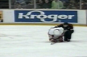 Kris King injures Kirk Maltby & gets Attacked by Joey Kocur