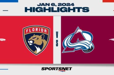 NHL Highlights | Panthers vs. Avalanche - January 6, 2024