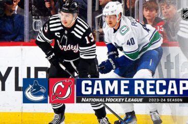 Canucks @ Devils 1/6 | NHL Highlights 2024