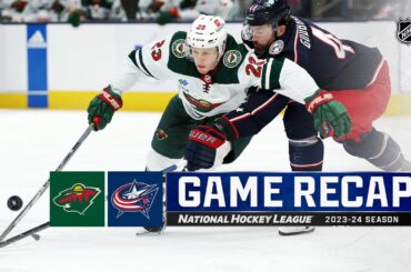 Wild @ Blue Jackets 1/6 | NHL Highlights 2024