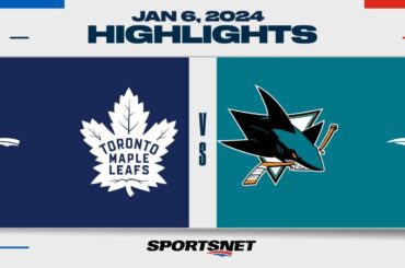 NHL Highlights | Maple Leafs vs. Sharks - January 6, 2024