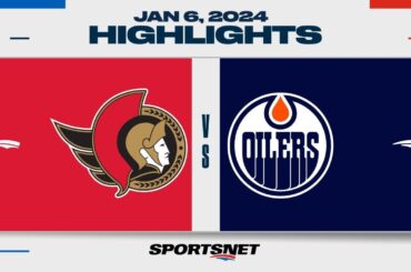 NHL Highlights | Senators vs. Oilers - January 6, 2024