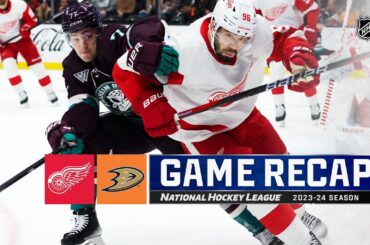 Red Wings @ Ducks 1/7 | NHL Highlights 2024