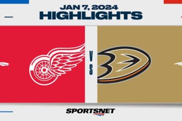 NHL Highlights | Red Wings vs. Ducks - January 7, 2024