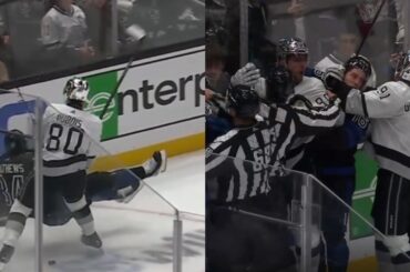 Chaos Erupts After Pierre-Luc Dubois Takes Out Auston Matthews