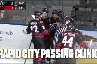 Rapid City Rush Put On Passing Clinic For Alex Aleardi Goal In ECHL Action