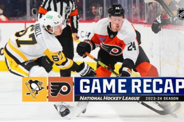 Penguins @ Flyers 1/8 | NHL Highlights 2024