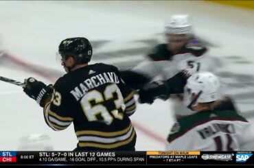 Brad Marchand disrespectfully covered Connor Ingram's face with ice and angered the whole team