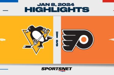 NHL Highlights | Penguins vs. Flyers - January 8, 2024