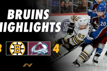 Bruins vs. Avalanche Highlights: Boston's Offense Cannot Keep Up During Shootout Loss To Avs