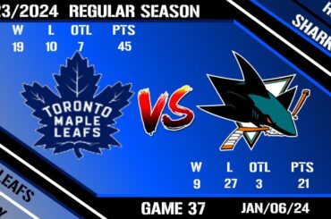 LIVE NHL Play By Play Commentary Toronto Maple Leafs @ San Jose Sharks