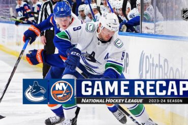 Canucks @ Islanders 1/9 | NHL Highlights 2024