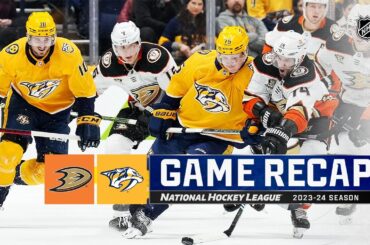 Ducks @ Predators 1/9 | NHL Highlights 2024