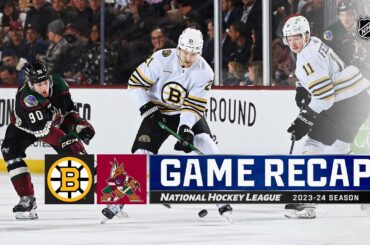 Bruins @ Coyotes 1/9 | NHL Highlights 2024