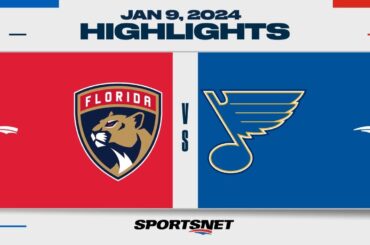 NHL Highlights | Panthers vs. Blues - January 9, 2024