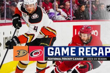 Ducks @ Hurricanes 1/11 | NHL Highlights 2024