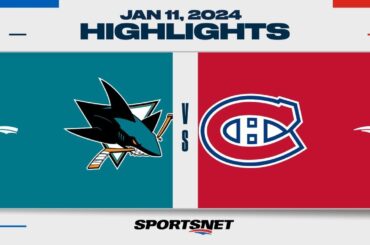 NHL Highlights | Sharks vs. Canadiens - January 11, 2024