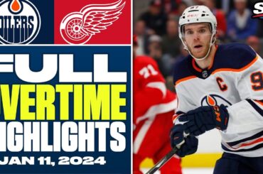 Edmonton Oilers at Detroit Red Wings | FULL Overtime Highlights - January 11, 2024