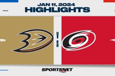 NHL Highlights | Ducks vs. Hurricanes - January 11, 2024