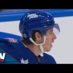 Mitch Marner Pulls Off Cheeky Tip From Tough Angle To Extend Lead vs. Sharks