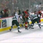 1/20/13: Logan Couture makes a save for the Sharks against the Flames