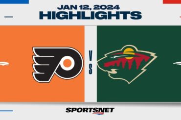 NHL Highlights | Flyers vs. Wild - January 12, 2024