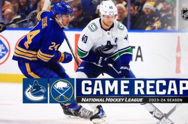 Canucks @ Sabres 1/13 | NHL Highlights 2024