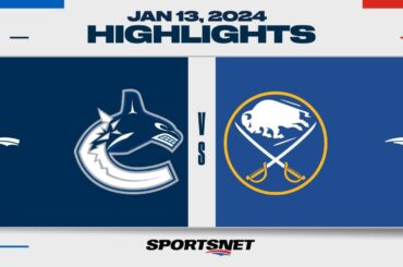 NHL Highlights | Canucks vs. Sabres - January 13, 2024