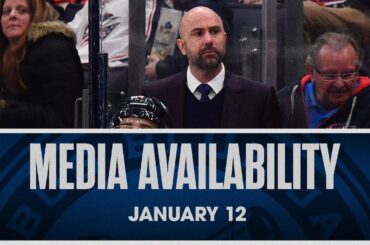 Elvis Merzlikins and Columbus Blue Jackets Head Coach Pascal Vincent | Media Availability (1/12/24)