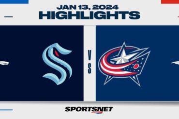 NHL Highlights | Kraken vs. Blue Jackets - January 13, 2024