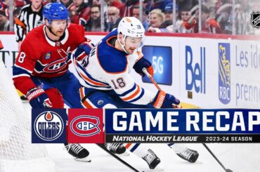 Oilers @ Canadiens 1/13 | NHL Highlights 2024