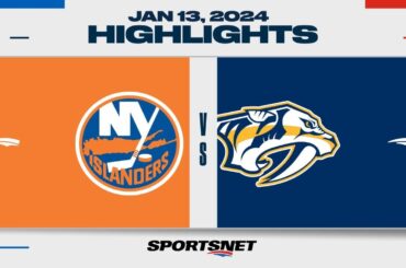 NHL Highlights | Islanders vs. Predators - January 13, 2024