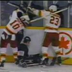 Los Angeles Kings vs Calgary Flames Brawl 1989