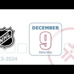 NHL Dec 9, 2023 : Standings ‧ Game Recaps ‧ Schedule