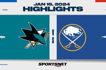 NHL Highlights | Sharks vs. Sabres - January 15, 2024