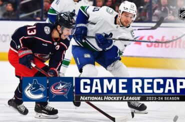 Canucks @ Blue Jackets 1/15 | NHL Highlights 2024